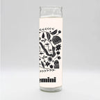 Zodiac Gemini Candle - White