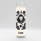 Zodiac Leo Candle - White