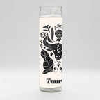 Zodiac Taurus Candle - White