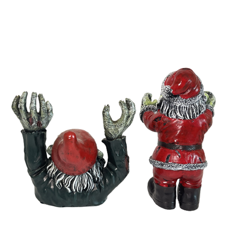 Zombie Gnome Statues, Resin Outdoor Gardening Dwarf Ornaments Halloween Scary Decoartion