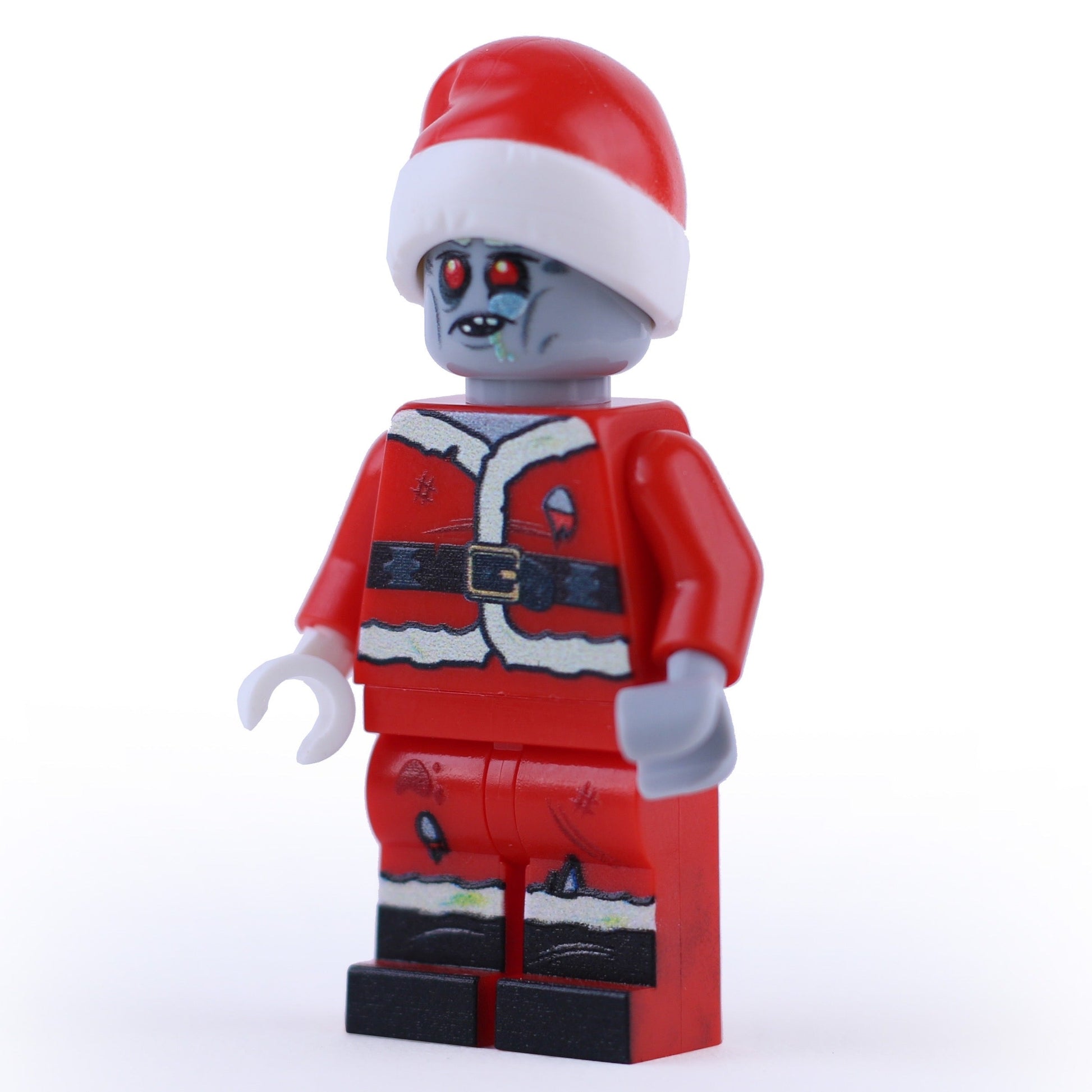 Zombie Santa Minifig made using LEGO parts - B3 Customs