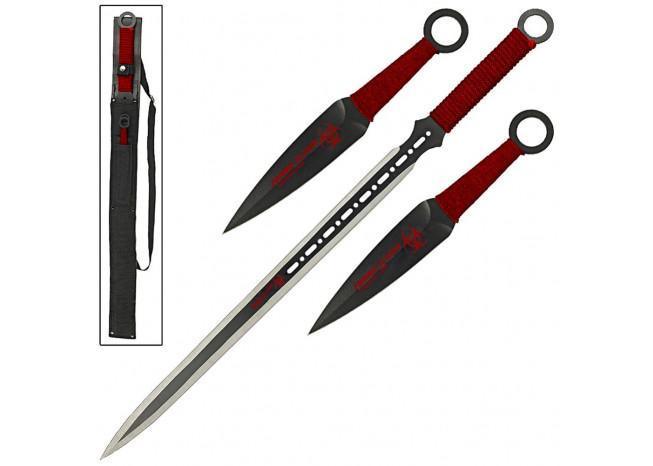 Zombie Slayer Recovery Crew Ninja Sword Throwing Knife Set