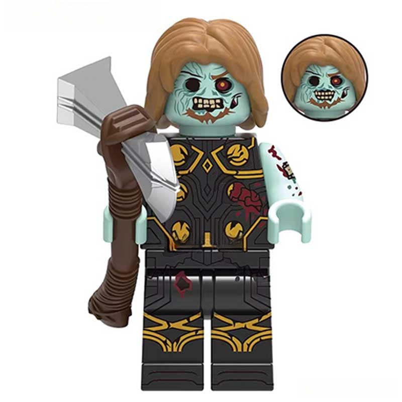 Zombie Thor from Marvel Zombies Lego Marvel Minifigures Custom Toys 4