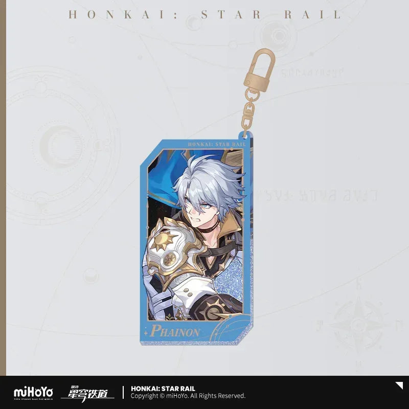 Invitation From The Stellar Series Glitter Quicksand Acrylic Keychain Honkai: Star Rail